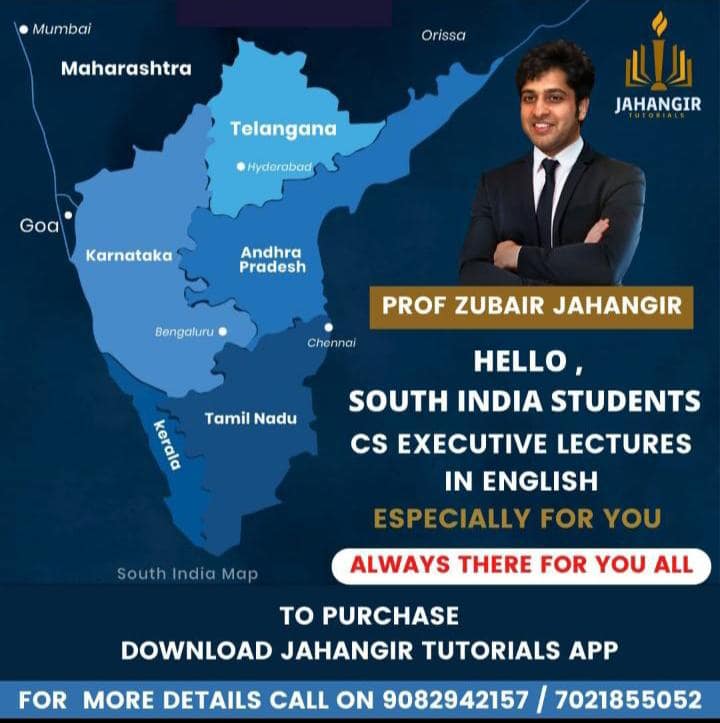 Jahangir Tutorials Offers Company Secretary Classes in English. Download Jahangir Tutorials App to know more .