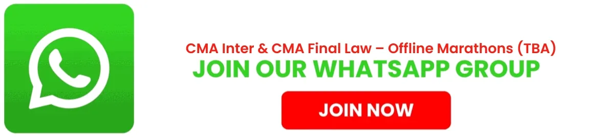 CMA Inter & CMA Final Law – Offline Marathons (TBA) 